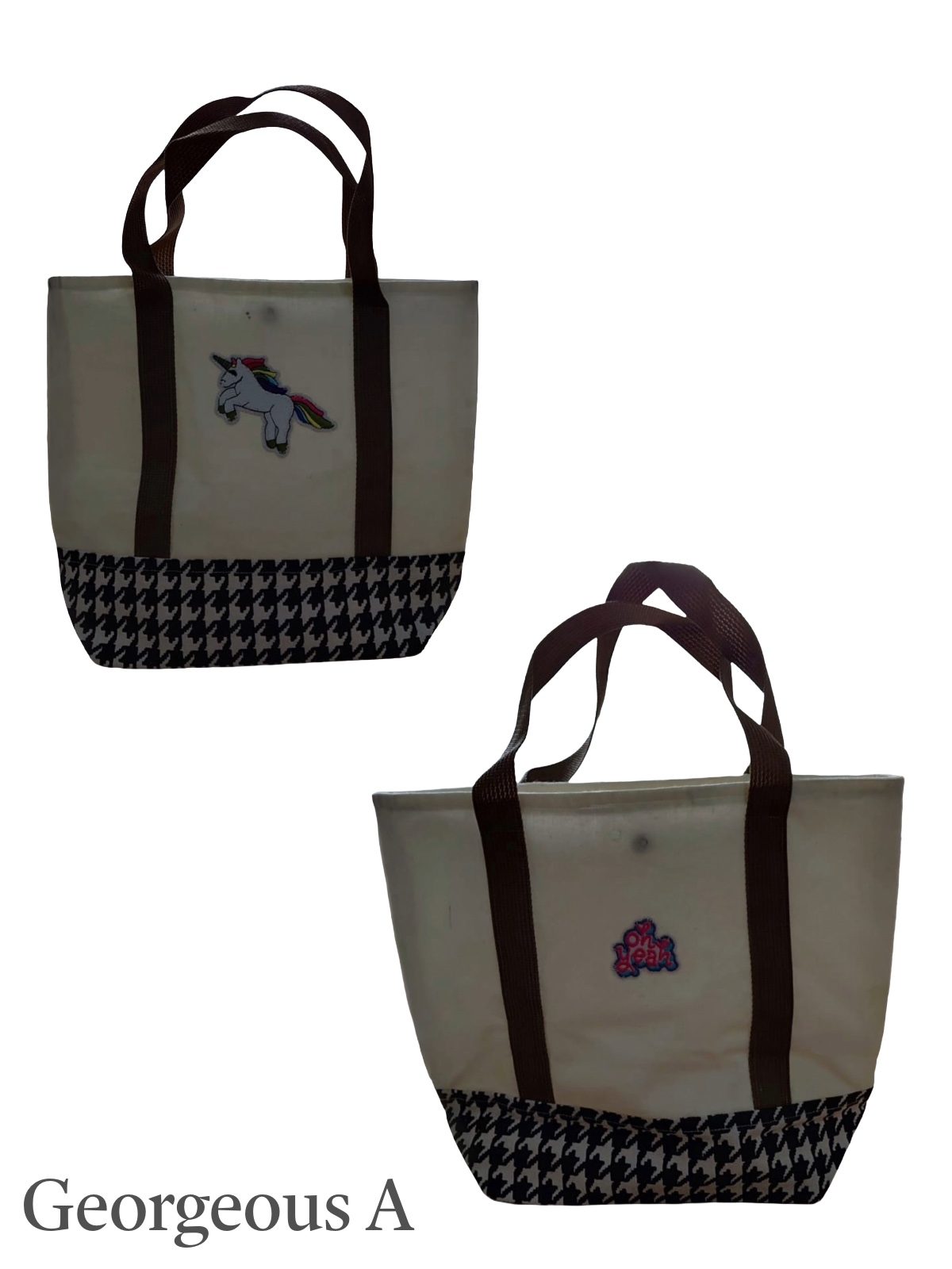 Tote Bag Ukuran Mini Dengan Patch