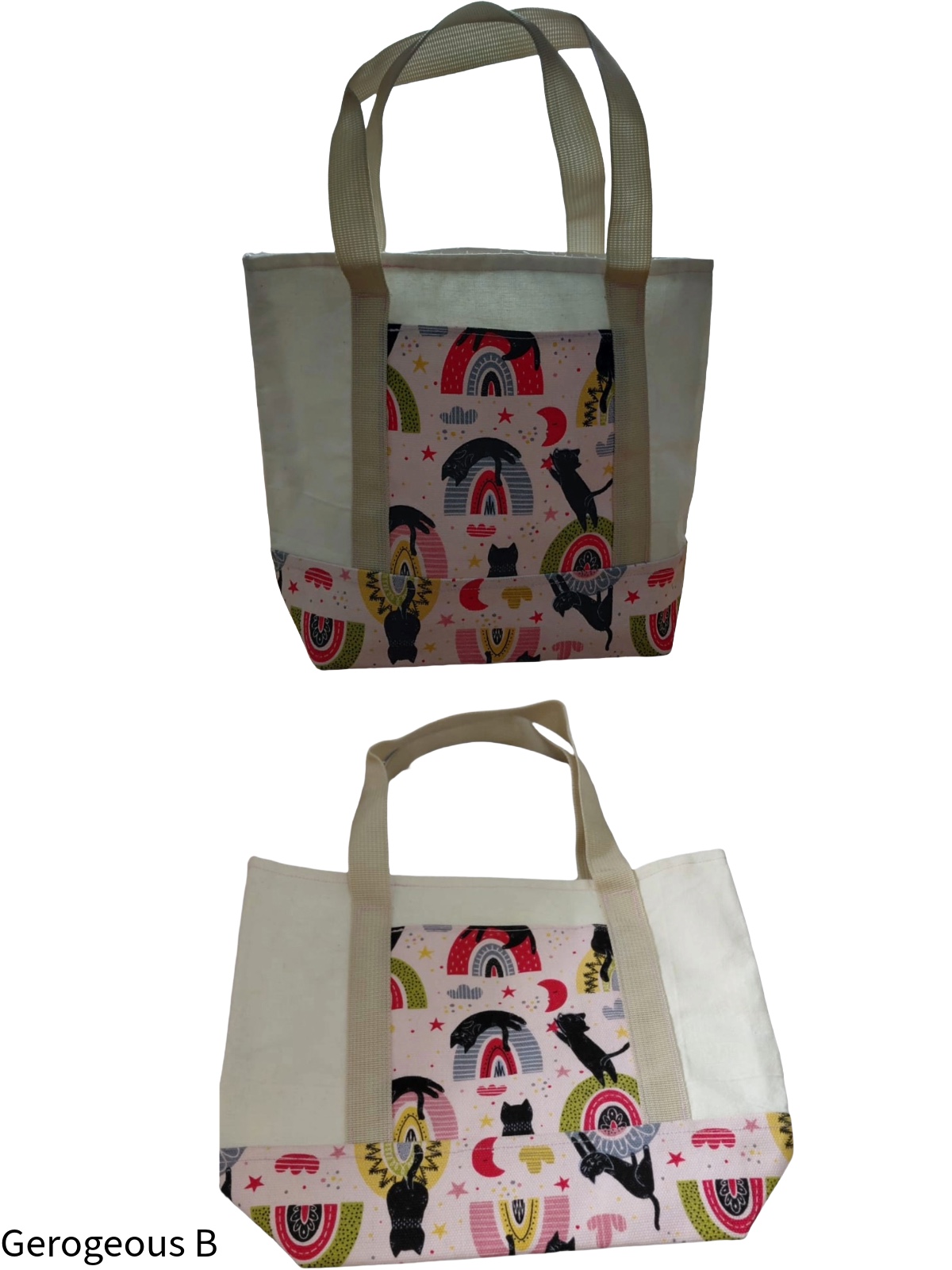 Tote Bag Mini Non-Patch Motif Gambar Kucing