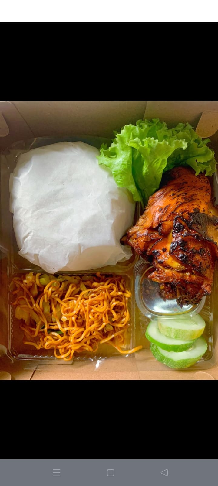 Paket nasi box ayam bakar